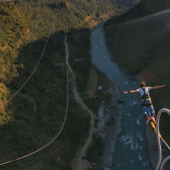 Bungee Jumping in Nepal Himalayas