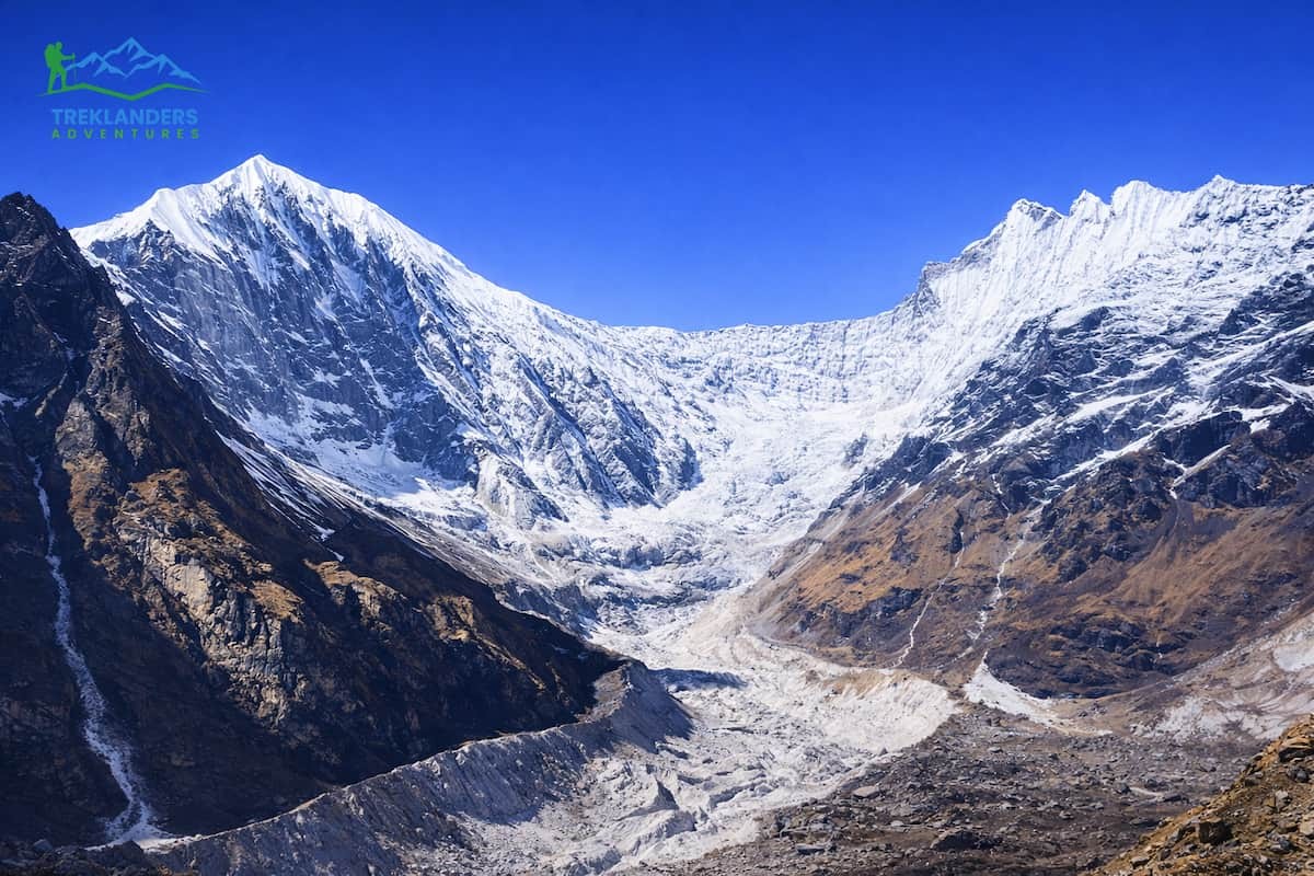 Lirung Glacier view in autumn- langtang Valley Trek