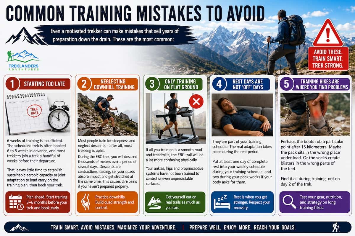 Common Training Mistakes to Avoid during Trek