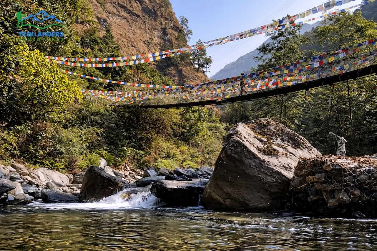 Suspension Bridge along Gosaikunda Trek