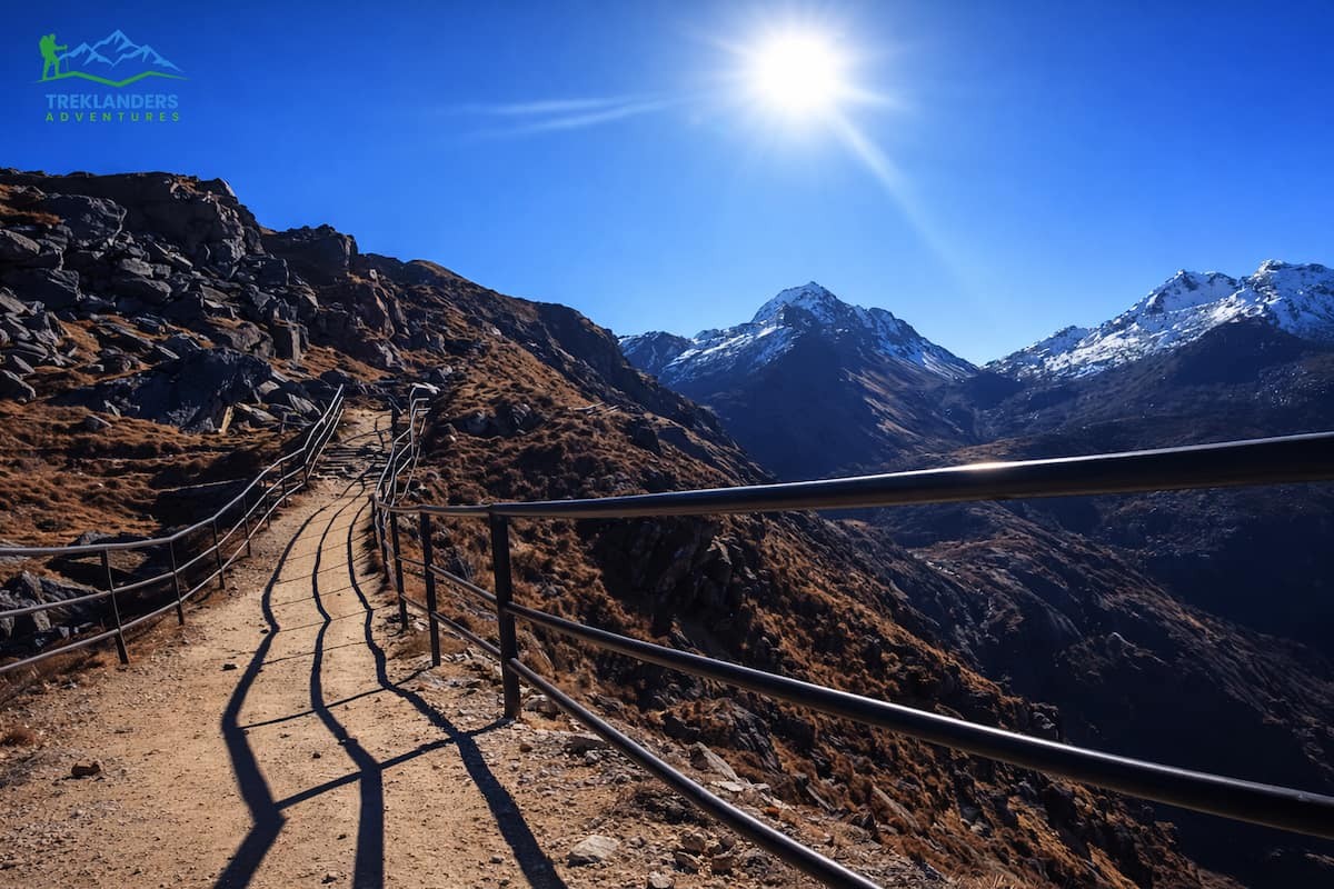 Trail along the Gosainkunda Lake Trek