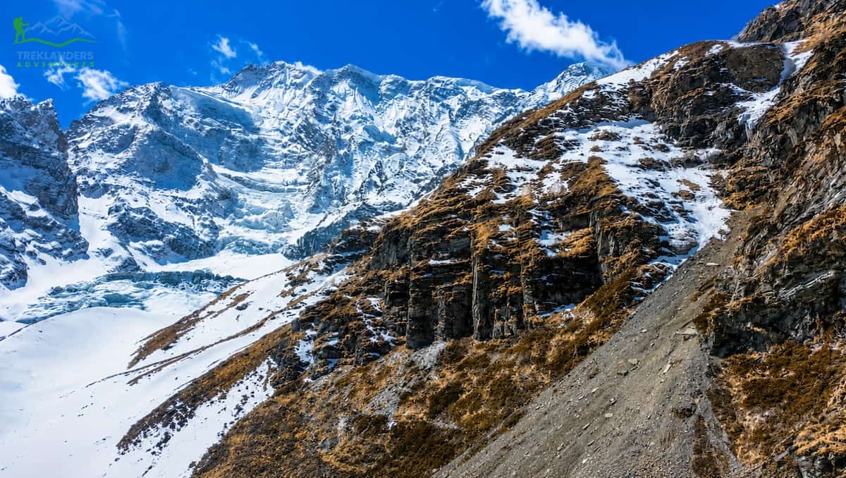 Beautiful mountain view seen from Milarepa Cave