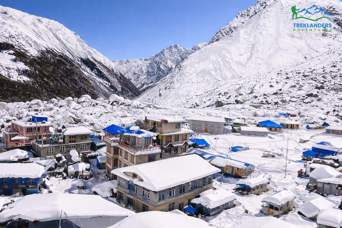 Kyanjin Valley in winter- Langtang Valley Trek