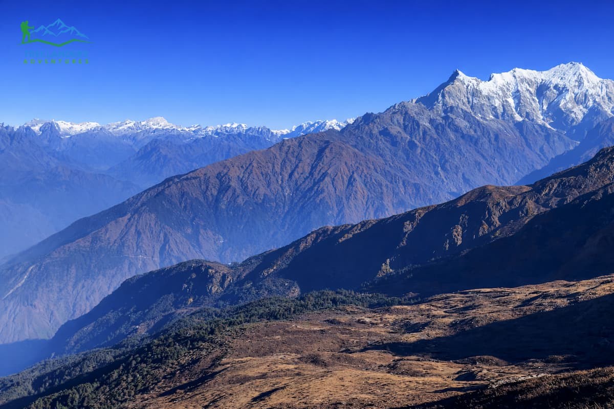 Landscape view along the Gosaikunda Lake Trek