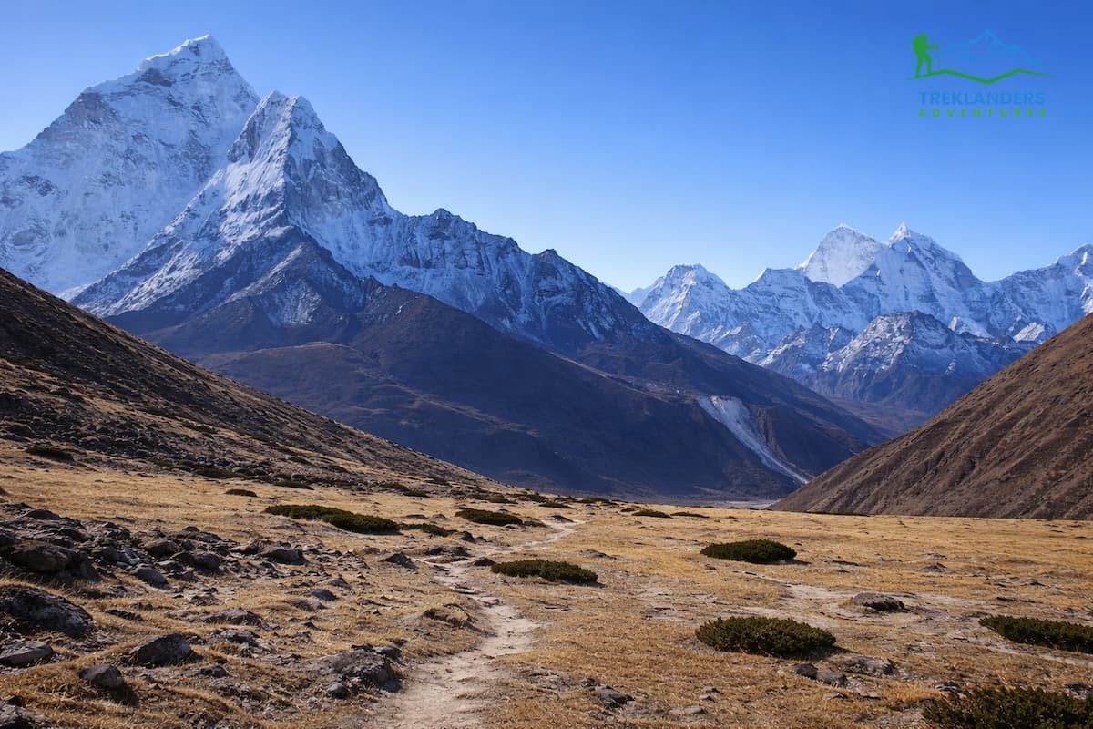 Trail along Dingboche during the Everest Base Camp trek