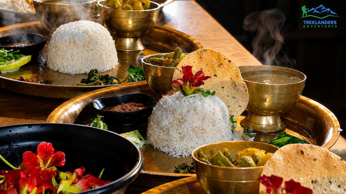 Food- Daal Bhat during the Trek
