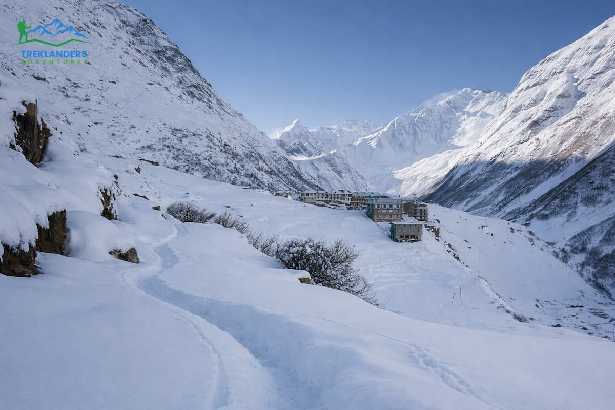 Samdo Village in winter during the Manaslu Circuit Trek