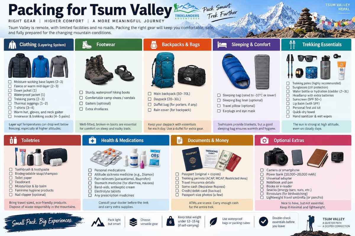 Packing for Tsum Valley
