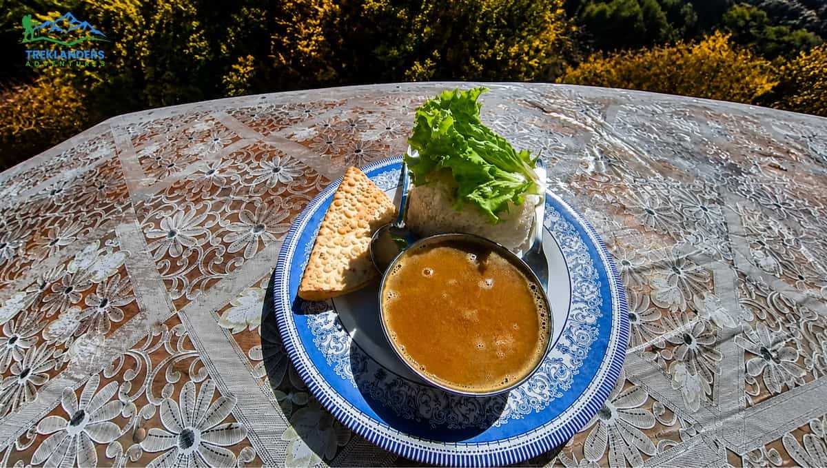 Food (Dal Bhat) Served During the Everest Base Camp Trek