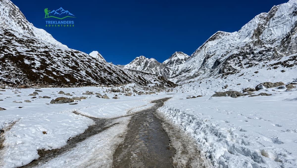 Trail along Everest Base Camp