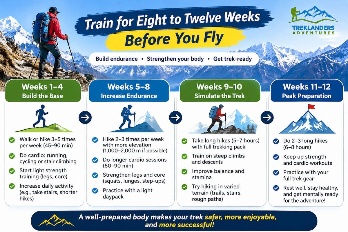 Train for Eight to Twelve Weeks Before You Fly