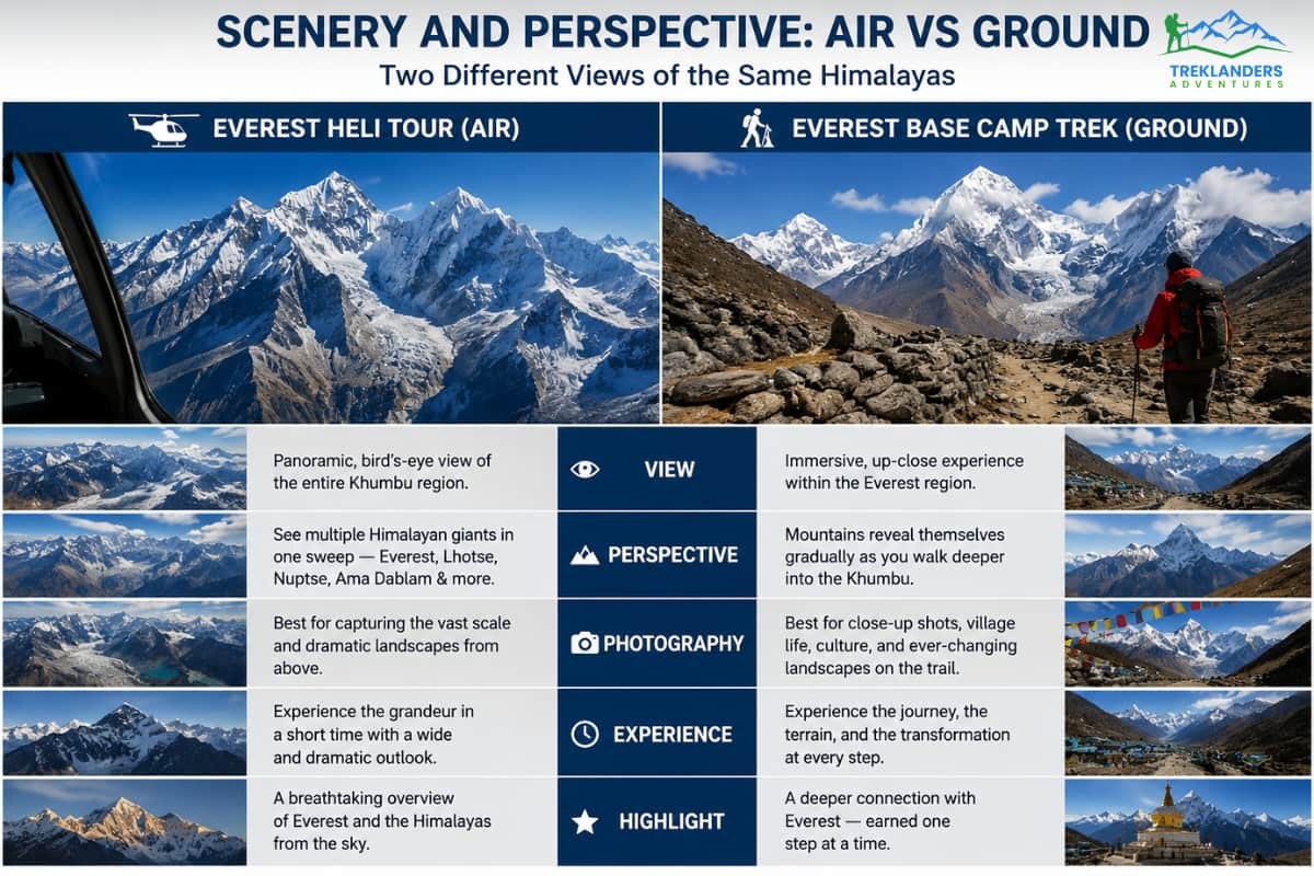 Scenery and Perspective: Air vs Ground