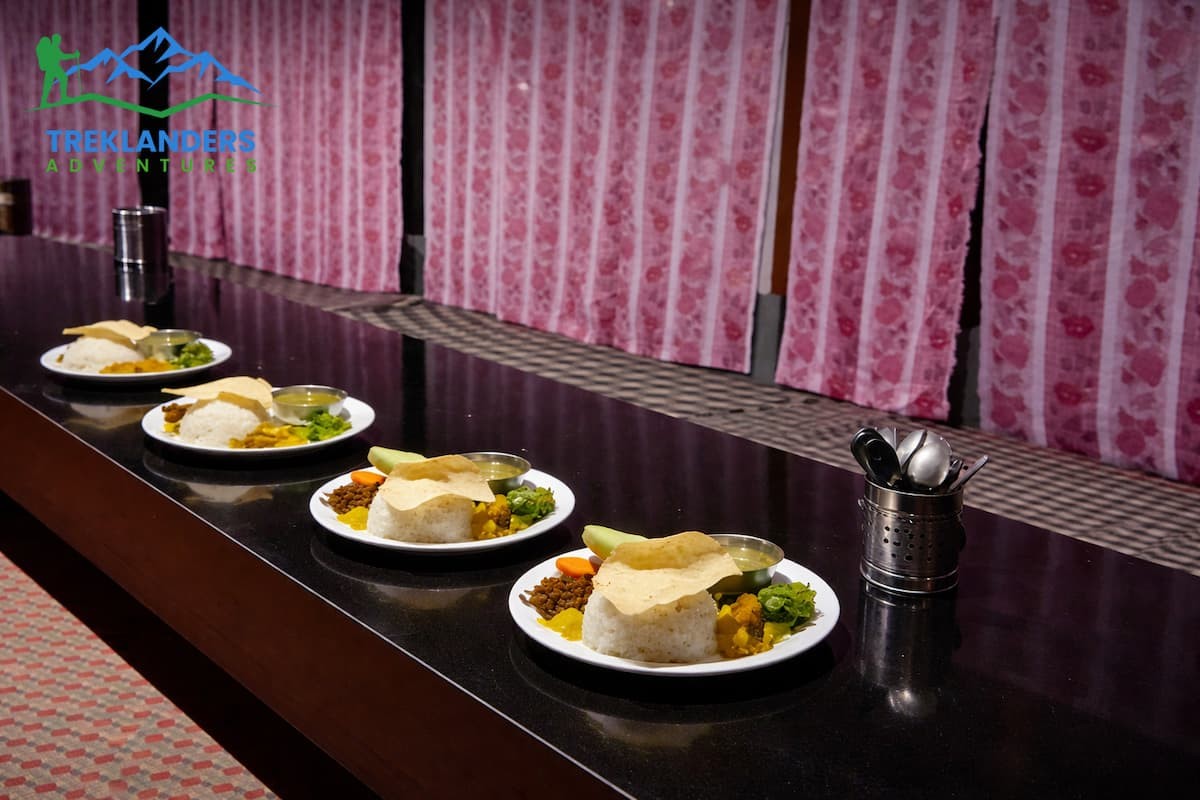 Food during Mardi Himal Trek