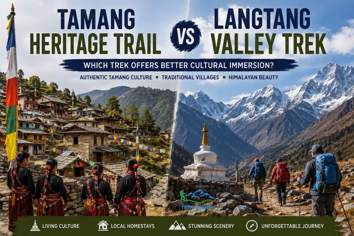 Cultural immersion betwwen Tamang heritage Trek and Langtang Valley Trek