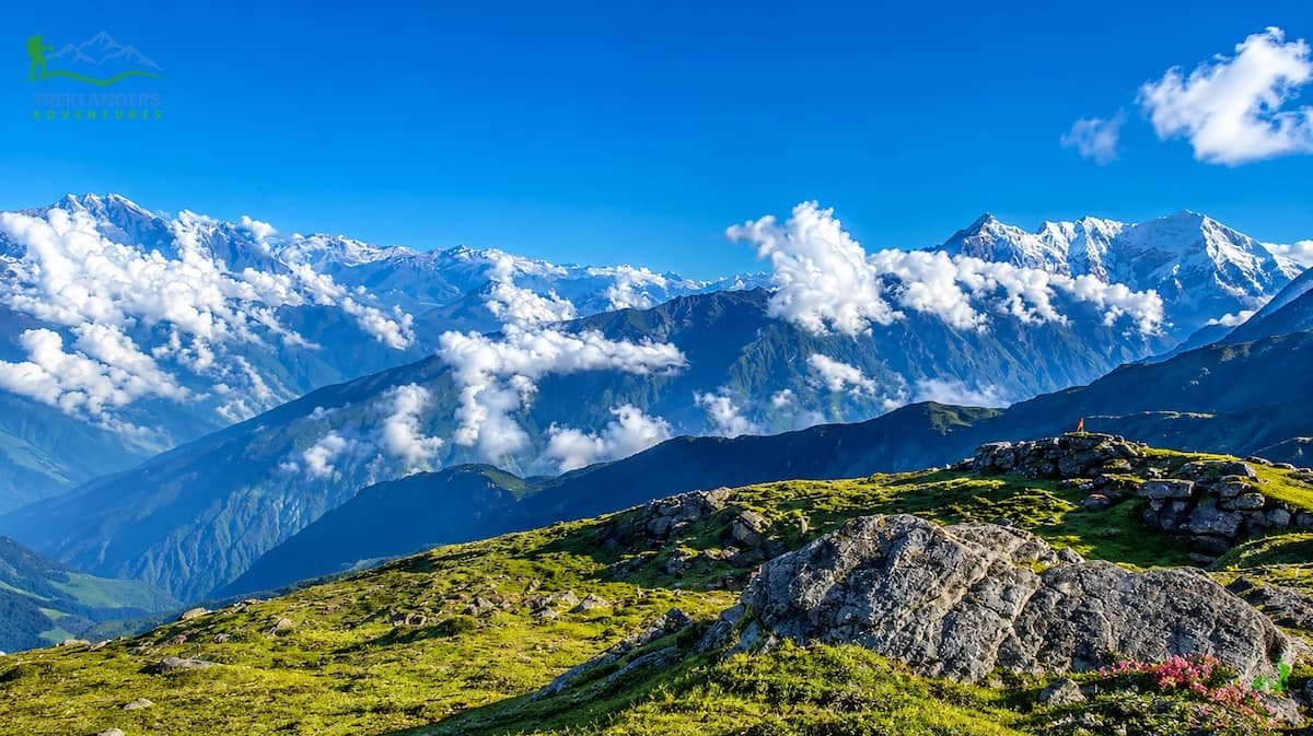 Stunning mountain views seen during the Gosaikunda Lake Trek