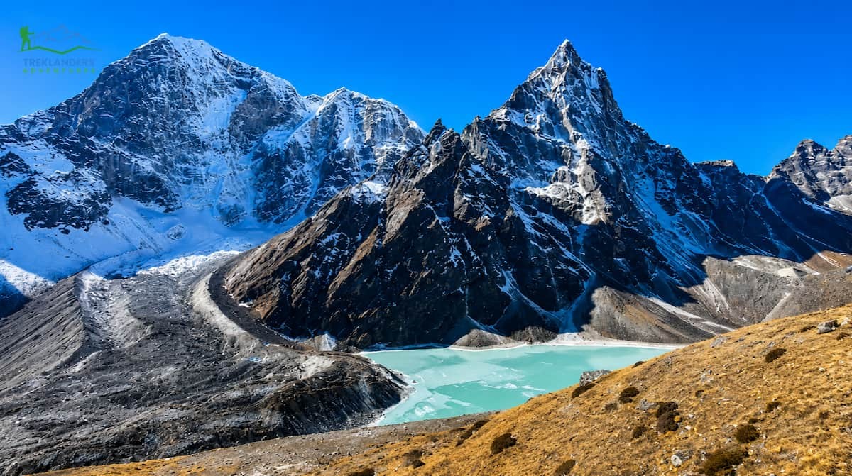 Spectacular Mountain Panorama from Cho La Pass on the Everest Three Passes Trek