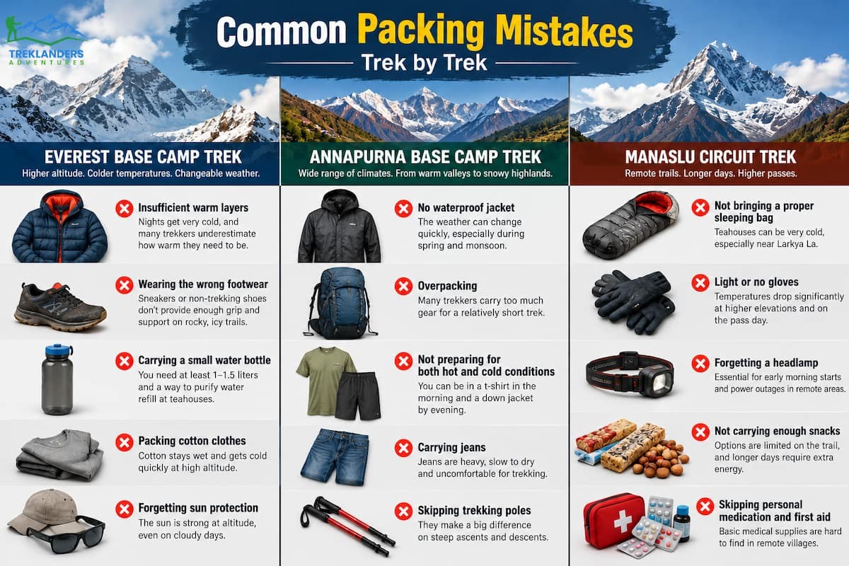 Packing mistakes
