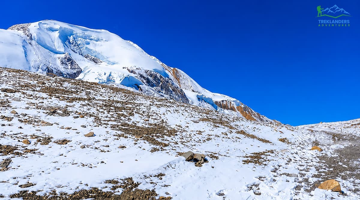 Trail from High Camp to Thorong La Pass During the Annapurna Circuit Trek