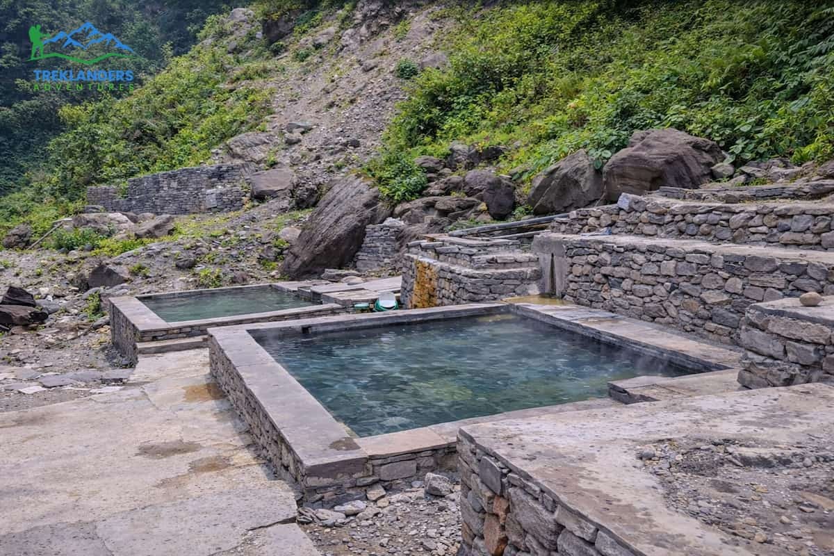 Hot springs at Jhinu Danda- ABC Trek