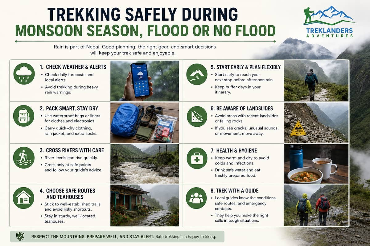 Trekking Safely During Monsoon Season, Flood or No Flood
