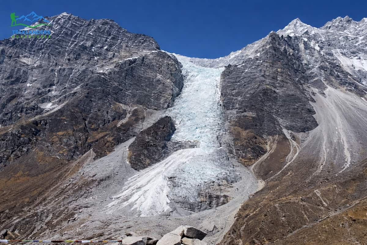 Glacier view from Kyanjin Ri- Langtang Valley Trek