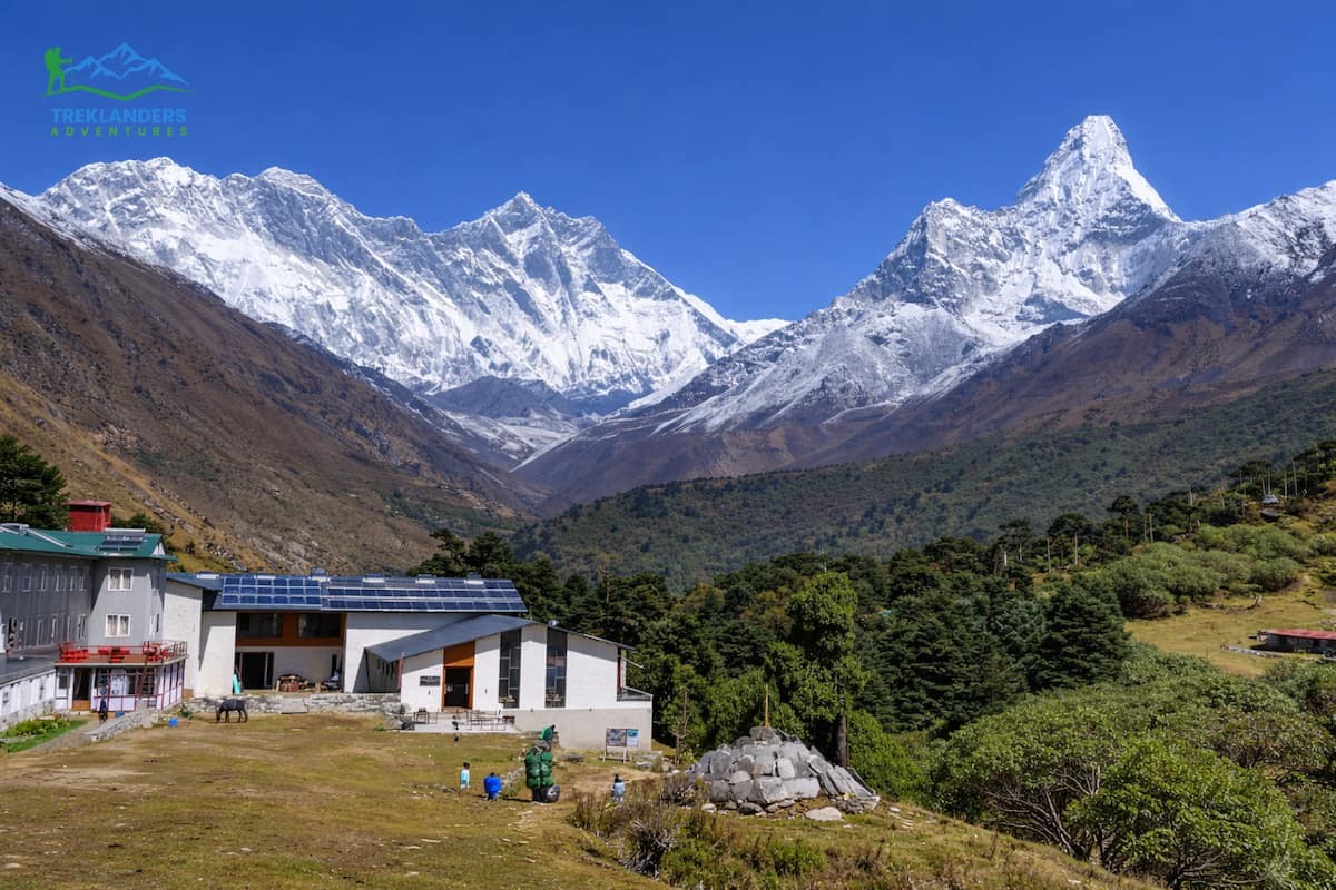 Panoramic Mountain Views Seen from Tengboche
