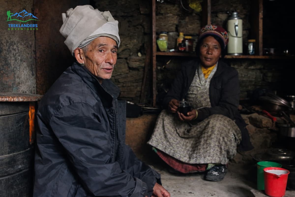 An elderly couple - Langtang region