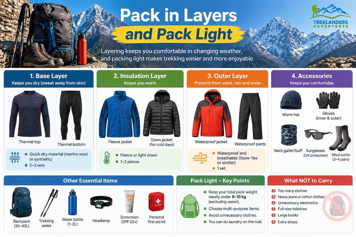 Pack in Layers and Pack Light