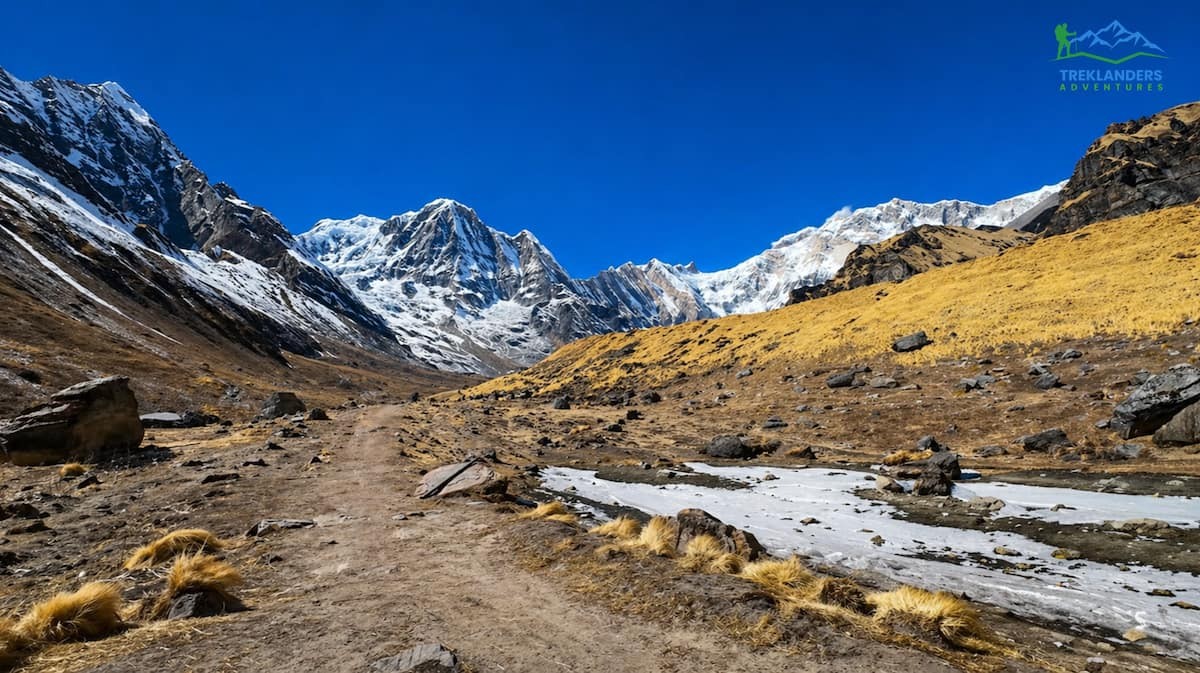 Trail from MBC to Annapurna Base Camp