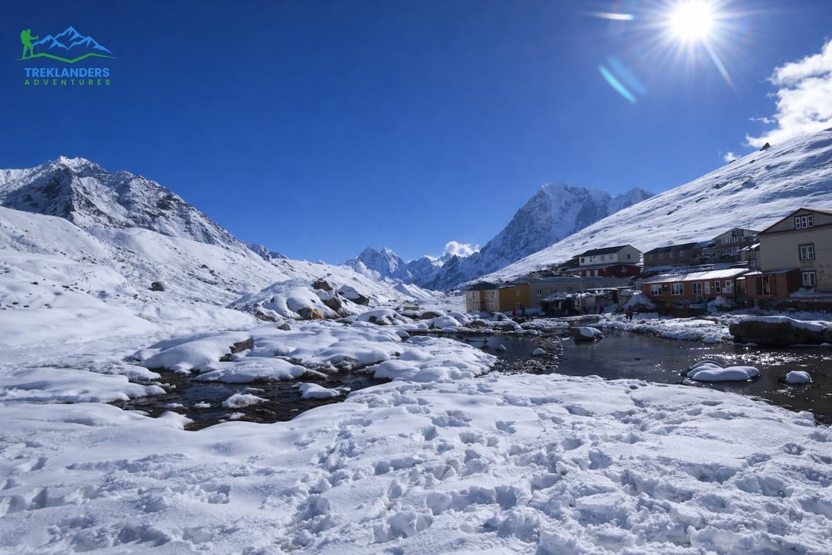 Lobuche Village in winter
