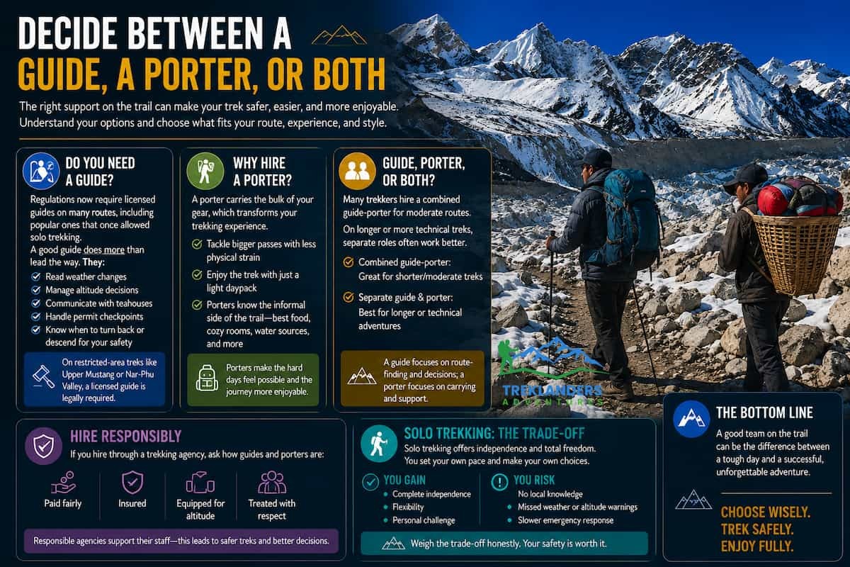 Decide Between a Guide, a Porter, or Both
