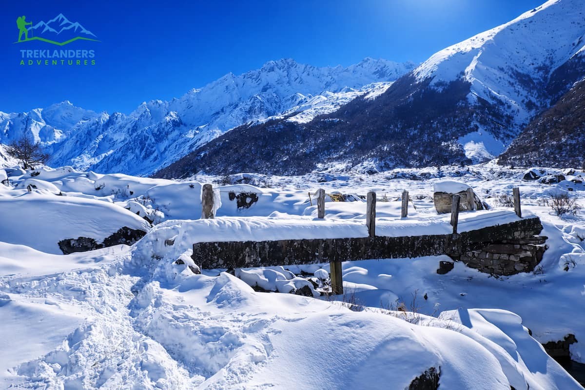 Langtang Valley Trek in winter