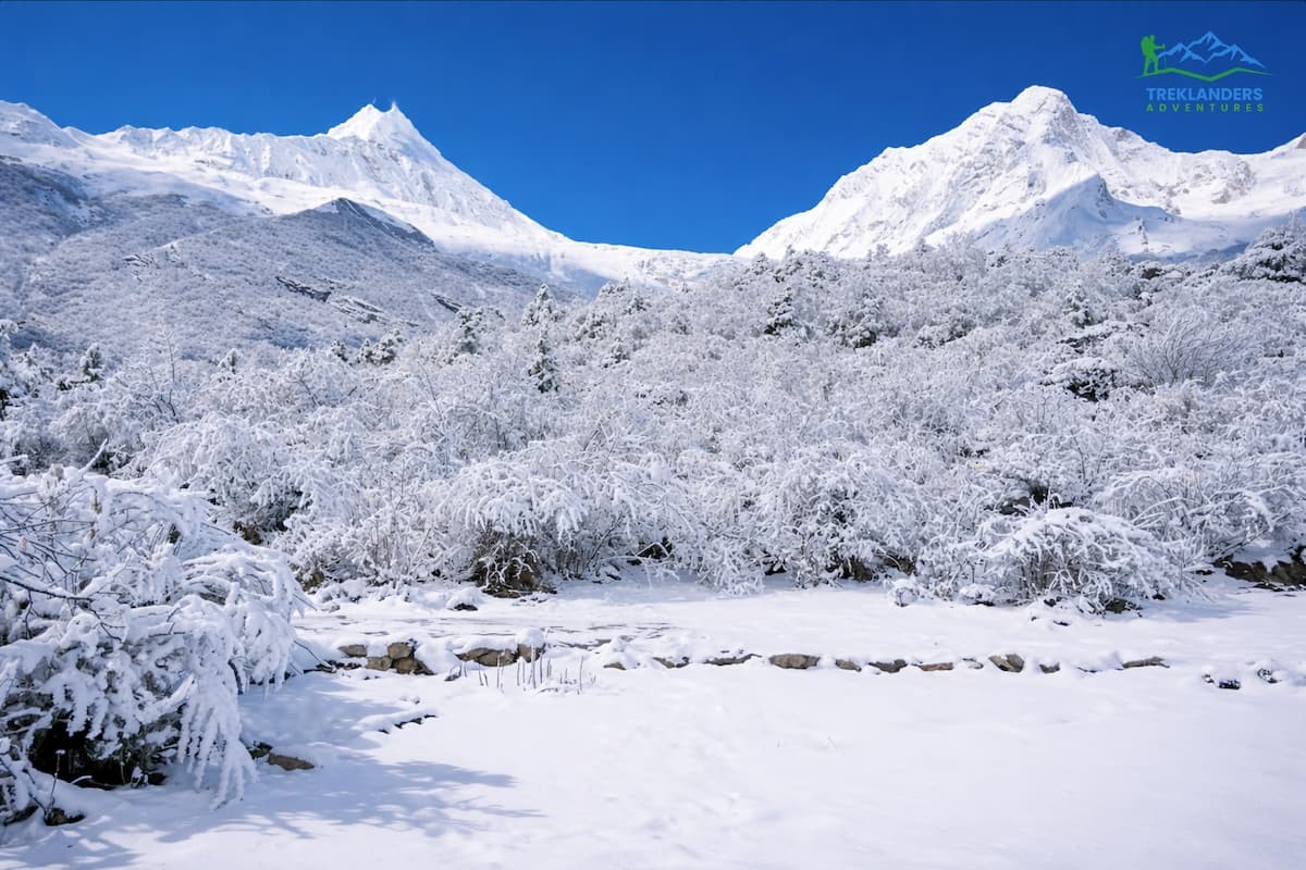 Manaslu Circuit Trek in winter