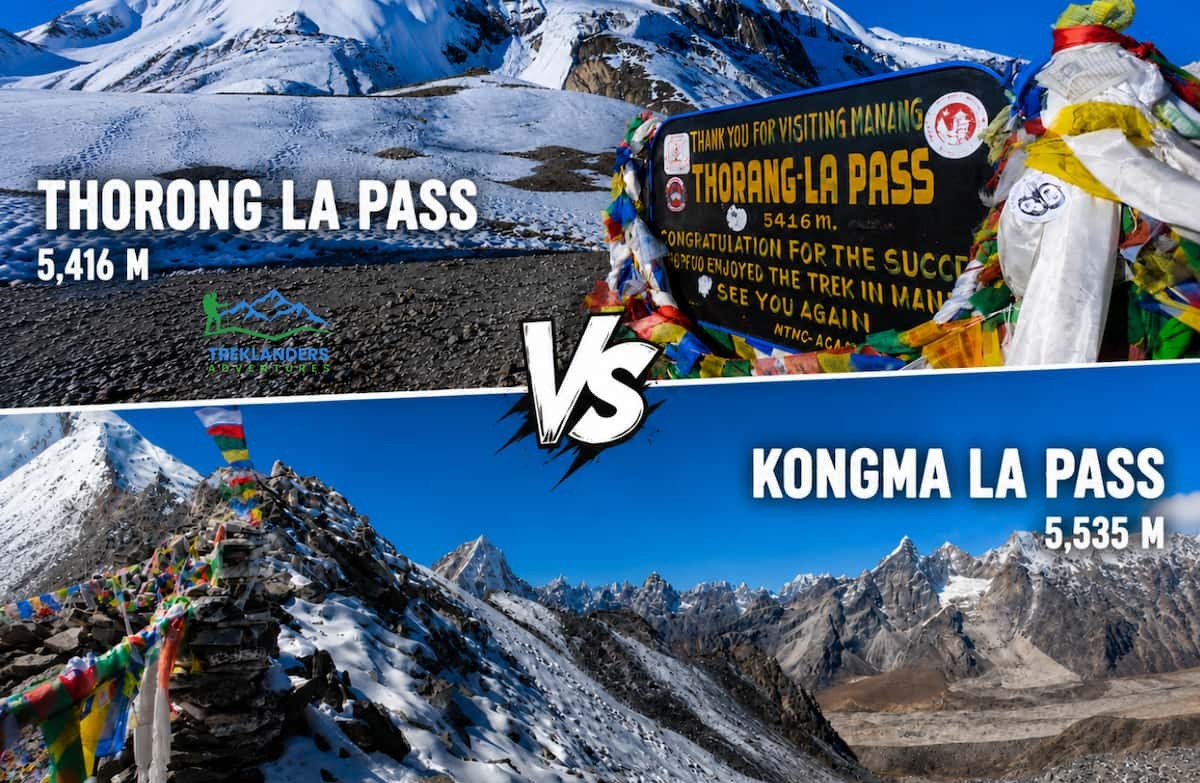 Thorong La Pass vs Kongma La Pass