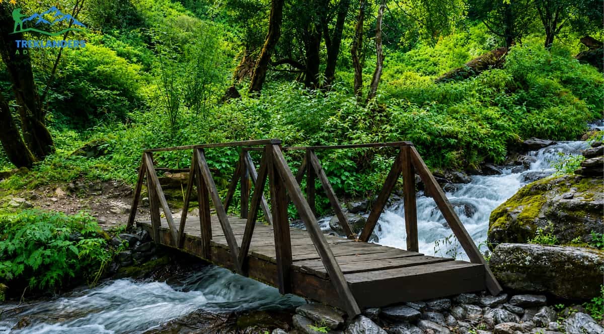 Wooden Bridge on the Langtang Valley Trek Trail