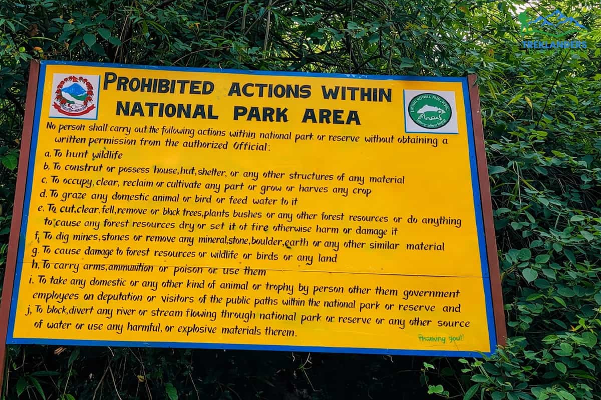 Langtang National Park Rules and Regulations