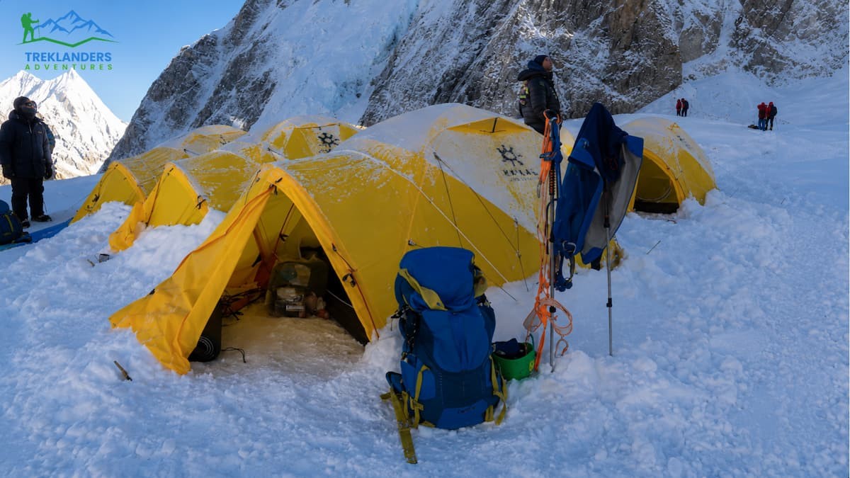 Camp setup for the Everest expedition