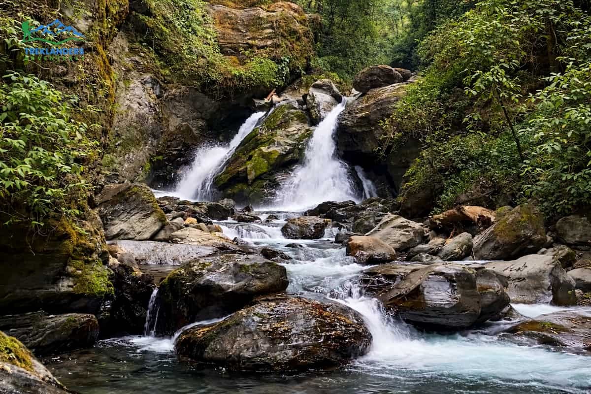 Waterfall along the Gosaikunda Trek