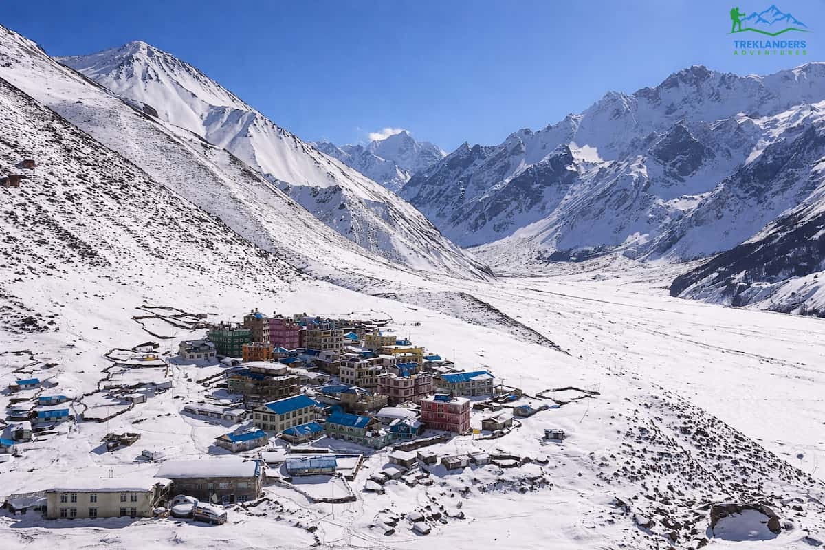 Kyanjin Valley in winter- Langtang Valley Trek