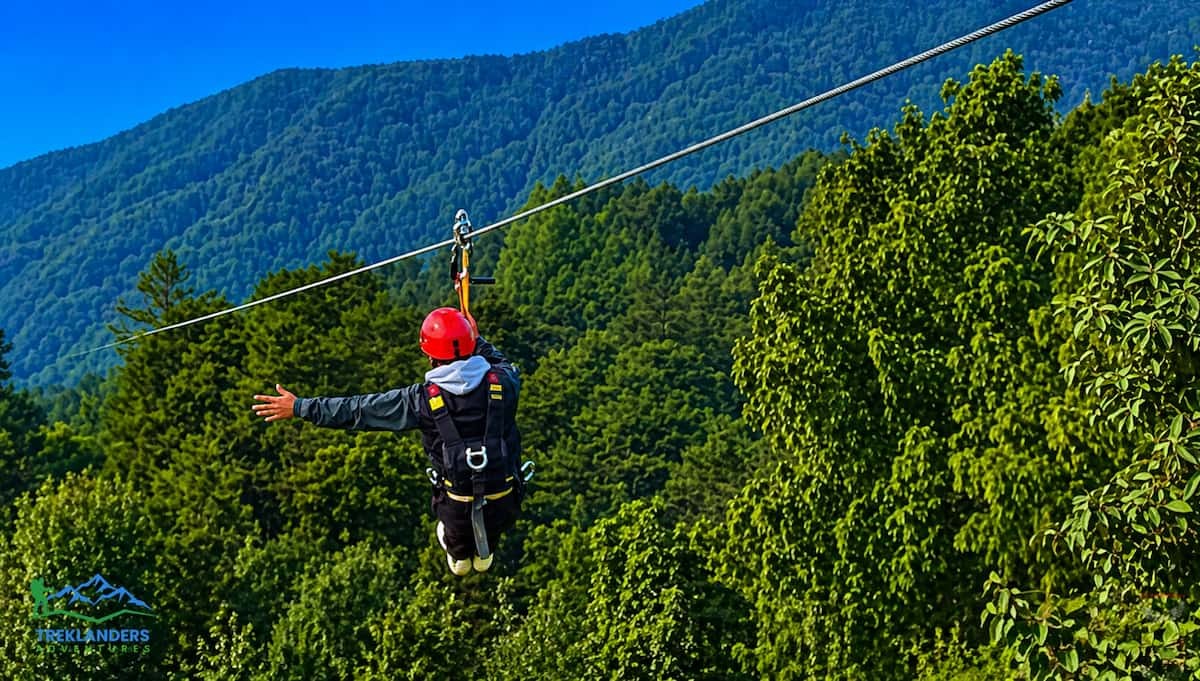 Zip-lining in Nagarkot