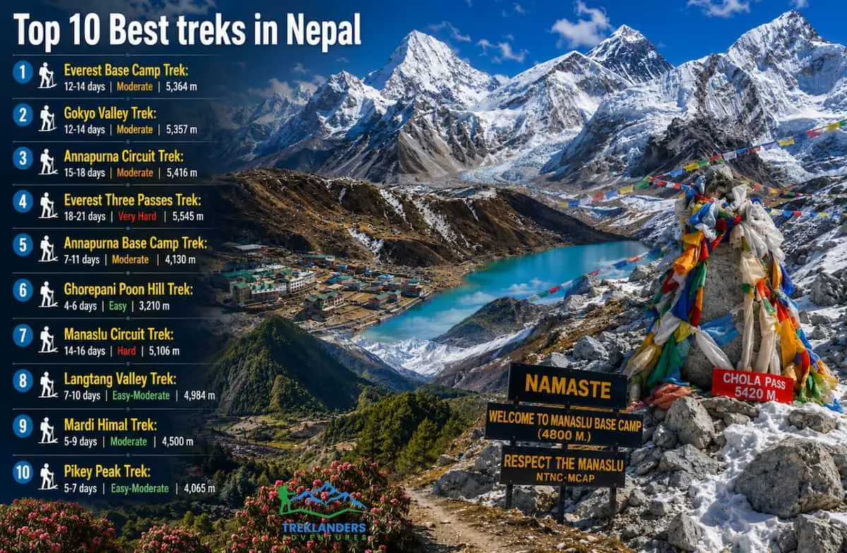 10 Best Treks in Nepal | Everest, Annapurna & Langtang Treks